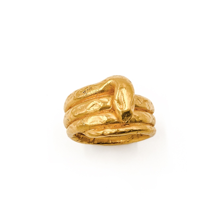 Schlangenring (dreifach gewunden) | R14 - Gold